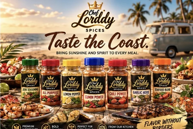 Chef Lorddy assortment of spice jars